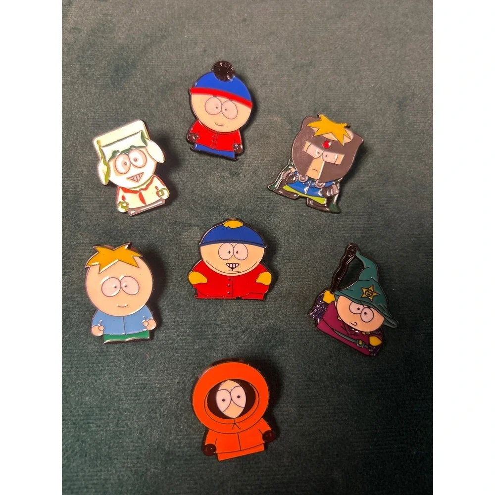 South‎ Park Enamel Pin Set Unisex OS Multicolor Excellent Cartoon 7pc Lot